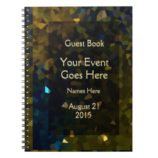 Livre en cristal d'or et d'invité de brun (Devant)