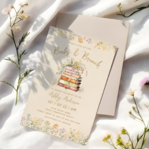 Livre et Brunch Floral Bridal Show Invitation