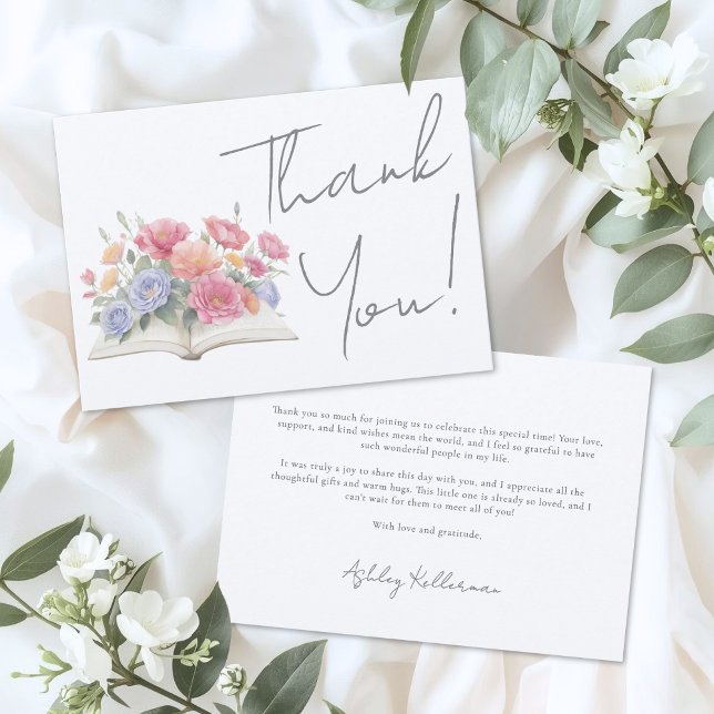 Livre Floral Merci (Book Floral Thank You)