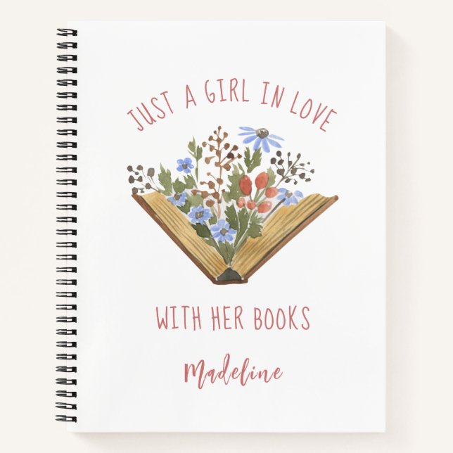 Livre Lover Open Livre Avec Fleurs (Devant)