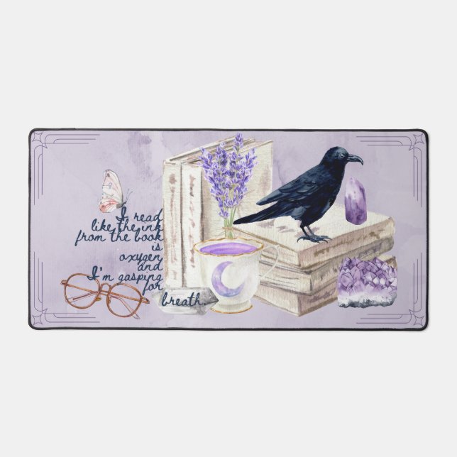 Livre Lover Watercolor Bureau Mat (Recto)