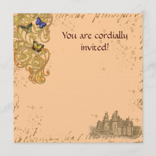 Livre médiéval Château Royal Invitation Card