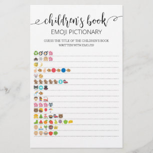 Livre pour enfants Emoji Pictionary jeu avec répon