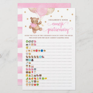 Livre pour enfants Emoji Pictionary Jeu Teddy Bear