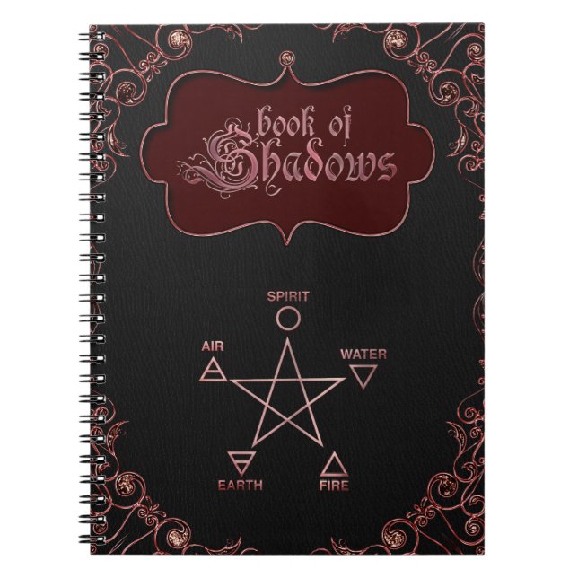 Livre rose gothique des ombres Pentacle Elements (Devant)