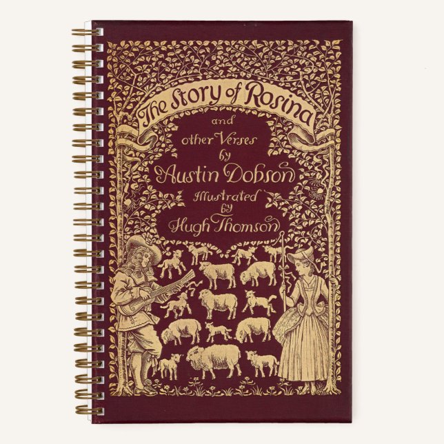 Livre Rouge Victorien personnalisé Journal pointil (Recto)