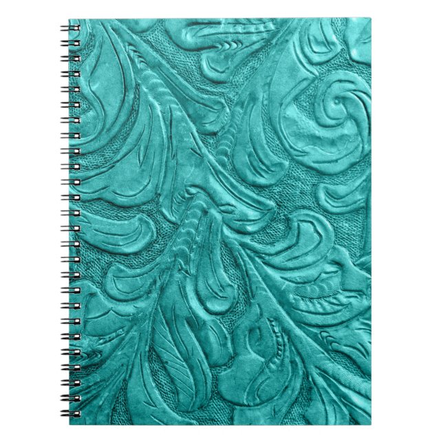 Livre turquoise de bloc - notes de motif (Devant)