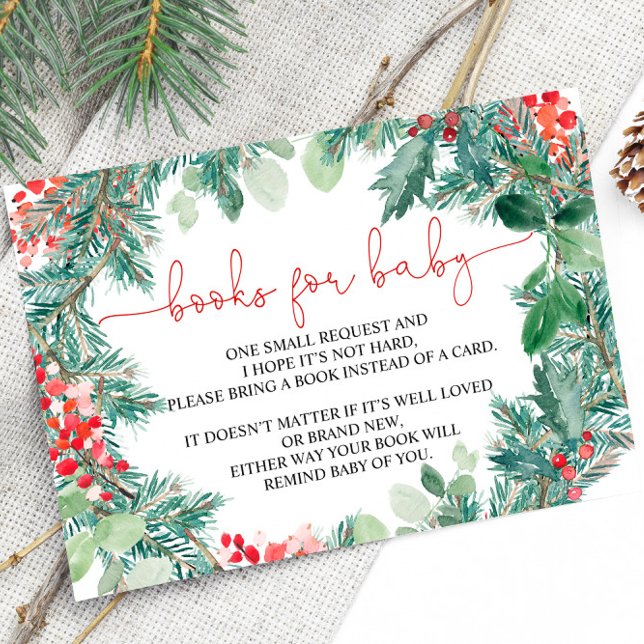 Livre vert de couronne de Noël pour la carte bébé (Créateur téléchargé)