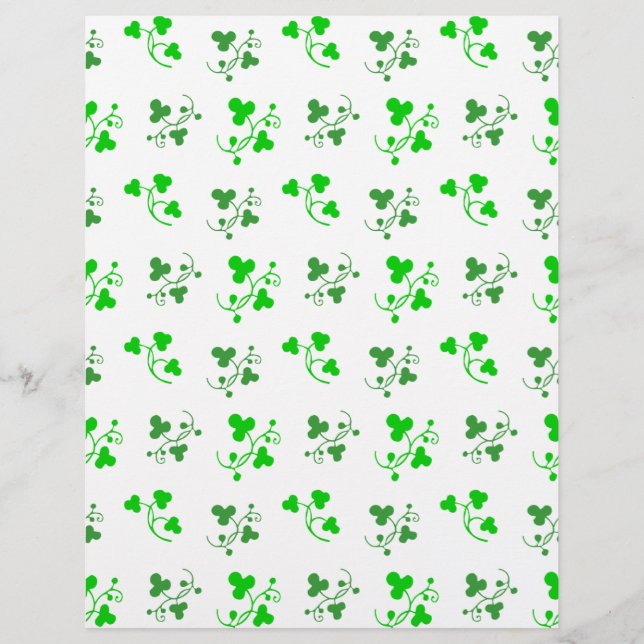 Livre vert Motif Shamrock (Devant)