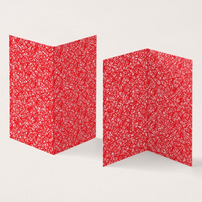 Livre Vertical Plié | Motif Abstrait Rouge (Inside and Outside)