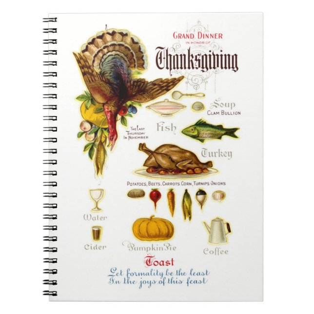 Livre vintage de recette de thanksgiving de (Devant)