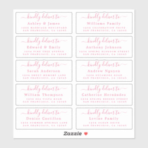 Livrer au Mariage de calligraphie Étiquette de adr