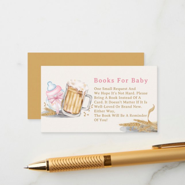 Livres à bières en bouteille rose pour la carte de (Devant/Arrière en situation)