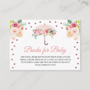 Livres à parapluies roses pour la carte de boîtier