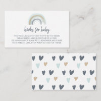 Livres arc-en-ciel boho bleus pour bébé - encart i