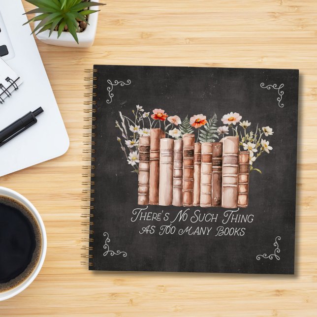 Livres avec Fleurs et Citation sur Cahier Noir (in situ)