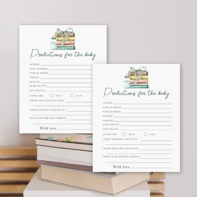 Livres baby shower - prédictions et conseils bébé (Créateur téléchargé)