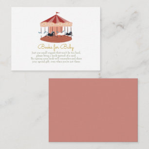 Livres carrousel roses pour carte de boîtier pour