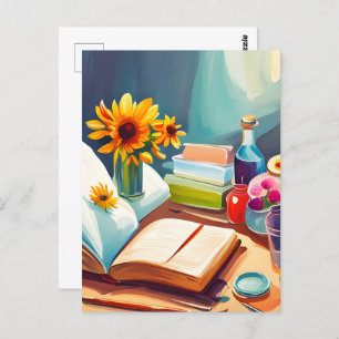 Livres, carte postale pour les postes