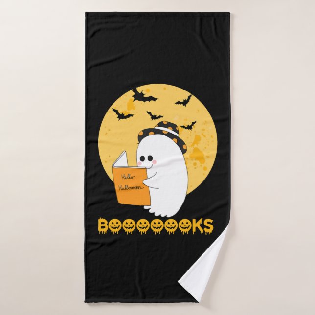 Livres Chemise Boo Lire Livres Halloween (Serviette de bain)