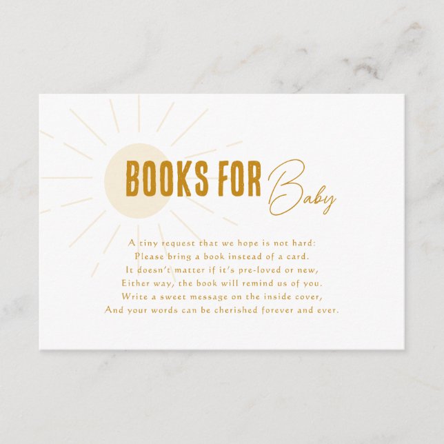 Livres Chic Boho Sunshine Pour Carte Boîtier Bébé (Devant)