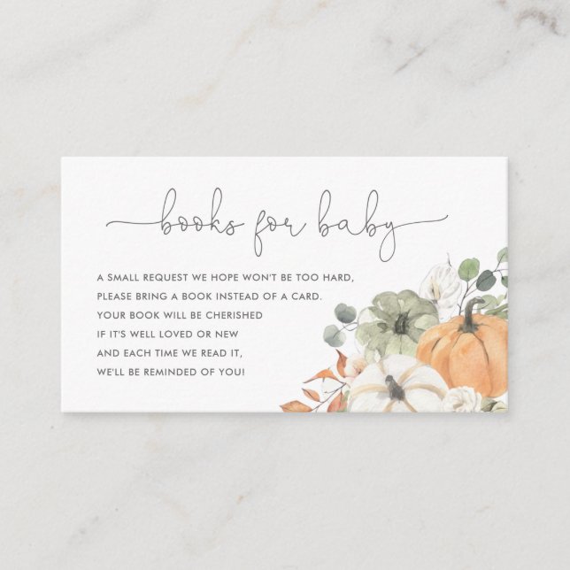 Livres Citrouilles Automne Pour Carte Boîtier Bébé (Devant)