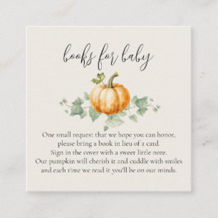 Livres citrouilles Baby showers pour cartes pour b