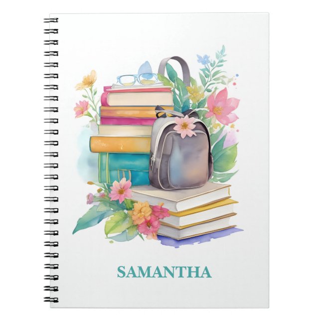 Livres d'aquarelle sac à dos Fleurs Ado Journal (Devant)