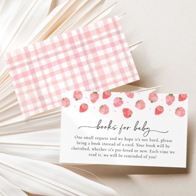 Livres De Baby shower Fraise Pour Cartes Bébées (Créateur téléchargé)