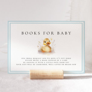 Livres de Baby shower Little Duck pour Baby Card