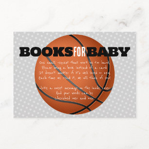 Livres de basket-ball pour bébé Invitation carte d