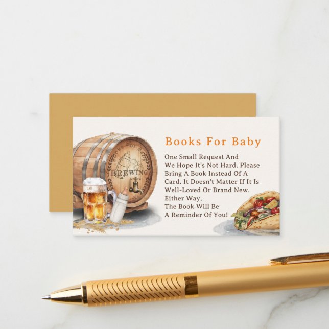 Livres de bière Causal Tacos pour la carte de boît (Devant/Arrière en situation)