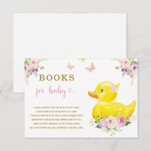 Livres de canard en caoutchouc fille pour cartes d
