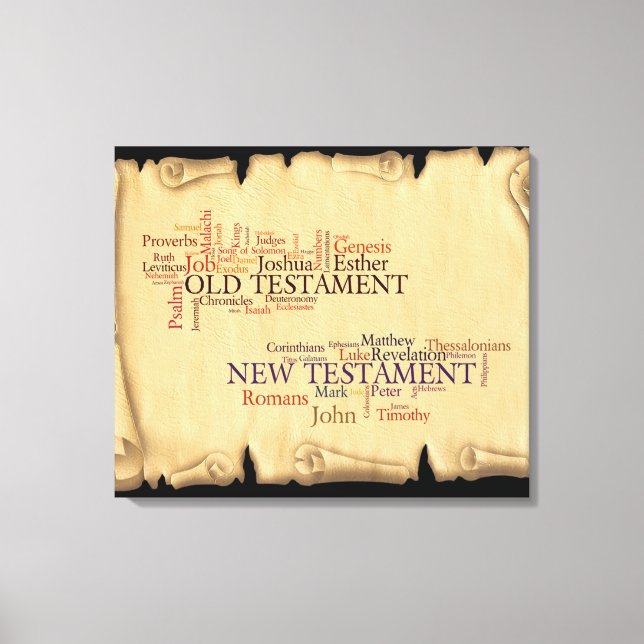 Livres De La Bible Étiqueté Toile Imprimer (Recto)