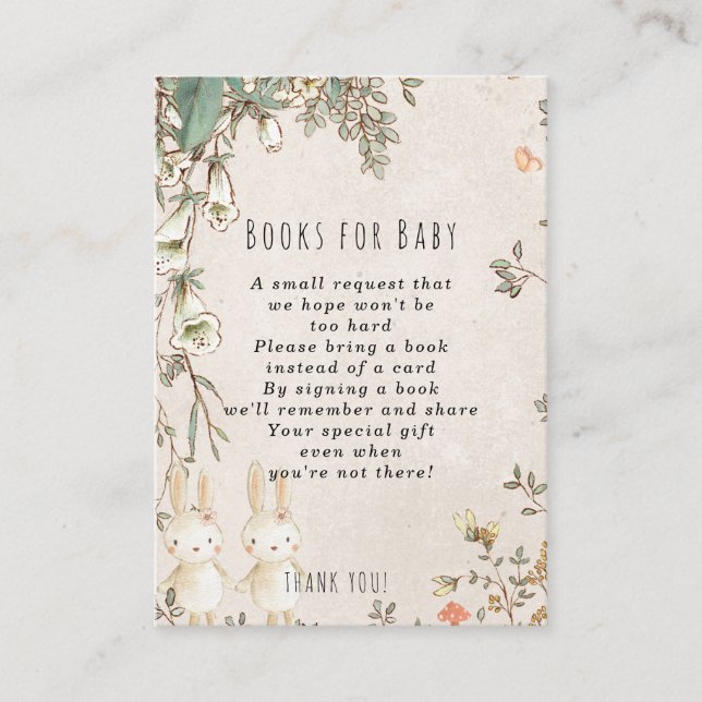 Livres de lapin pour filles jumelles pour carte de (Devant)