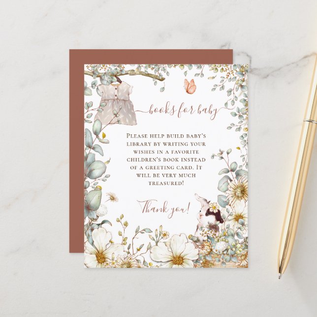 Livres De Robe De Lapin Budget Pour Baby shower (Devant/Arrière en situation)