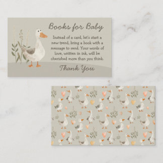 Livres d'oies d'aquarelle pour bébé - Carte Baby s
