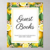 Livres d'or pour baby shower sur le thème du citro