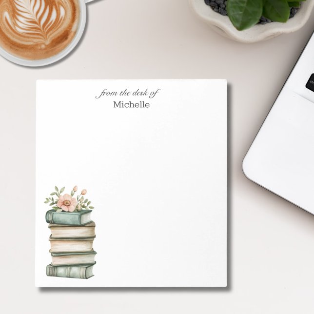 Livres empilés personnalisés avec Bloc-notes de no (Créateur téléchargé)