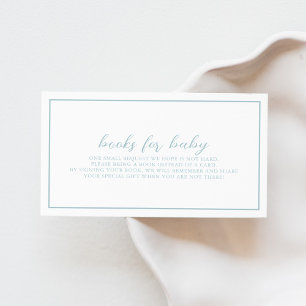 Livres en Baby shower bleu pour la carte de boîtie