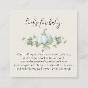 Livres en Baby shower Citrouille bleu pour cartes