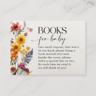 Livres en Fleur sauvage habillés pour cartes pour