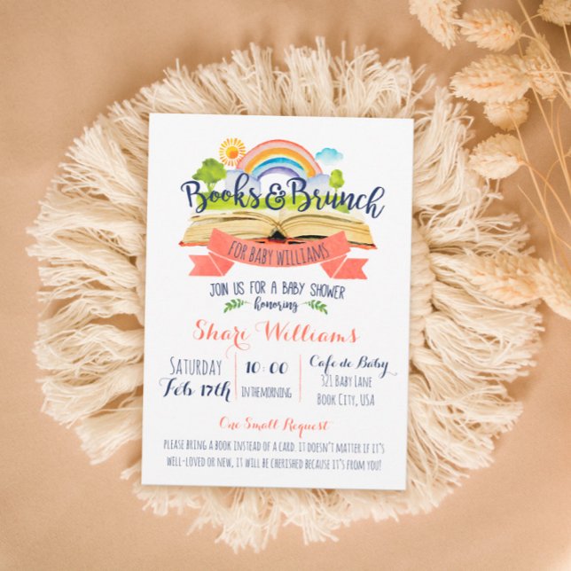 Livres et Brunch Baby shower Invitation (Créateur téléchargé)