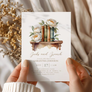 Livres et Brunch Cosy Baby shower Invitation