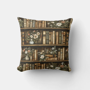 Livres et fleurs Lance Oreiller
