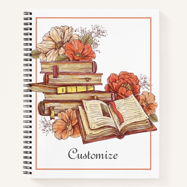 Livres Et Fleurs Personnalisés (Devant)