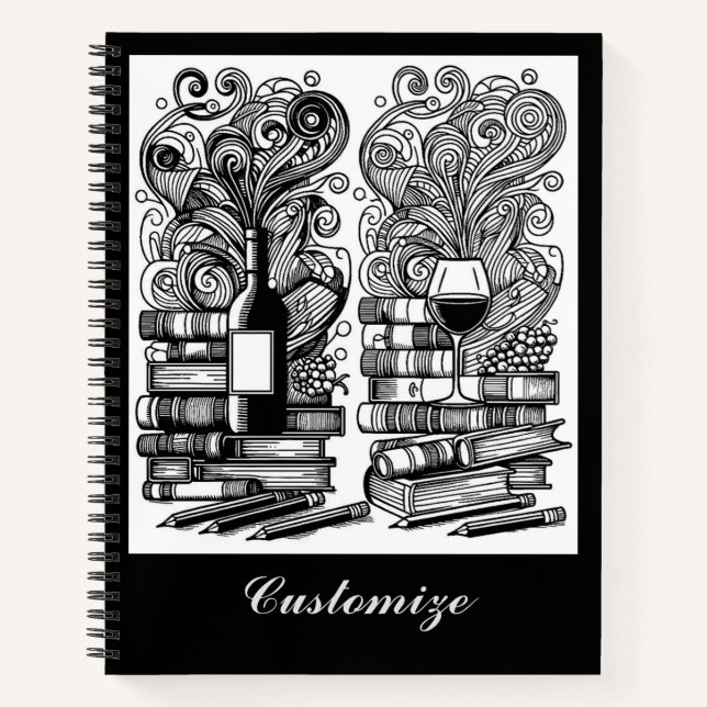 Livres Et Vin Couleur Me Doodle (Devant)