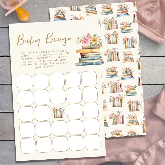 Livres Jeu de Bingo pour Bébé (Books Baby Shower Bingo Game Cards by Painted Paperie
)