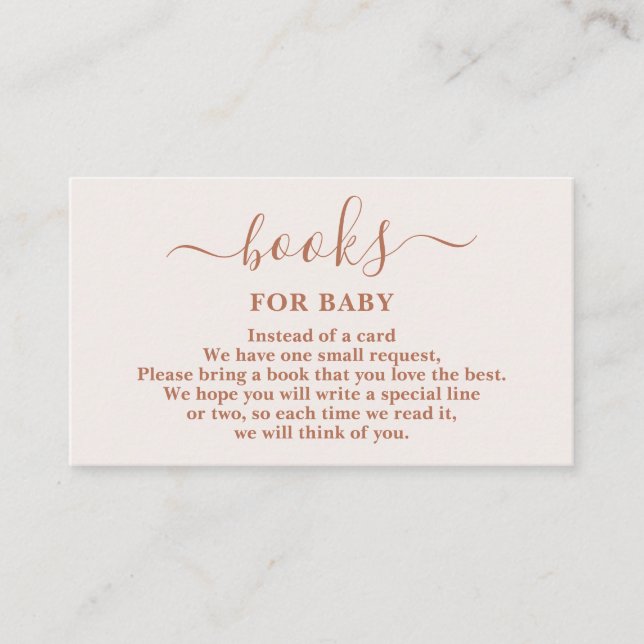 Livres minimalistes rose pâle pour la carte fille  (Devant)