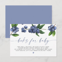 Livres Myrtille pour Carte à Insérer à la Baby Sho